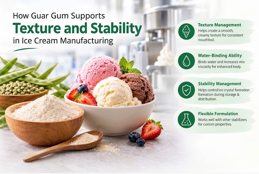 Guar Gum for Ice Cream Manufacturer in India